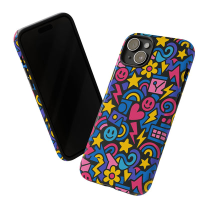 Vibrant Multicolour Cartoon Protective Phone Case – Playful 3D Design for Stylish Protection – Compatible with iPhone 13, 14, 15 & 16 – all models including Pro, Pro Max & Plus