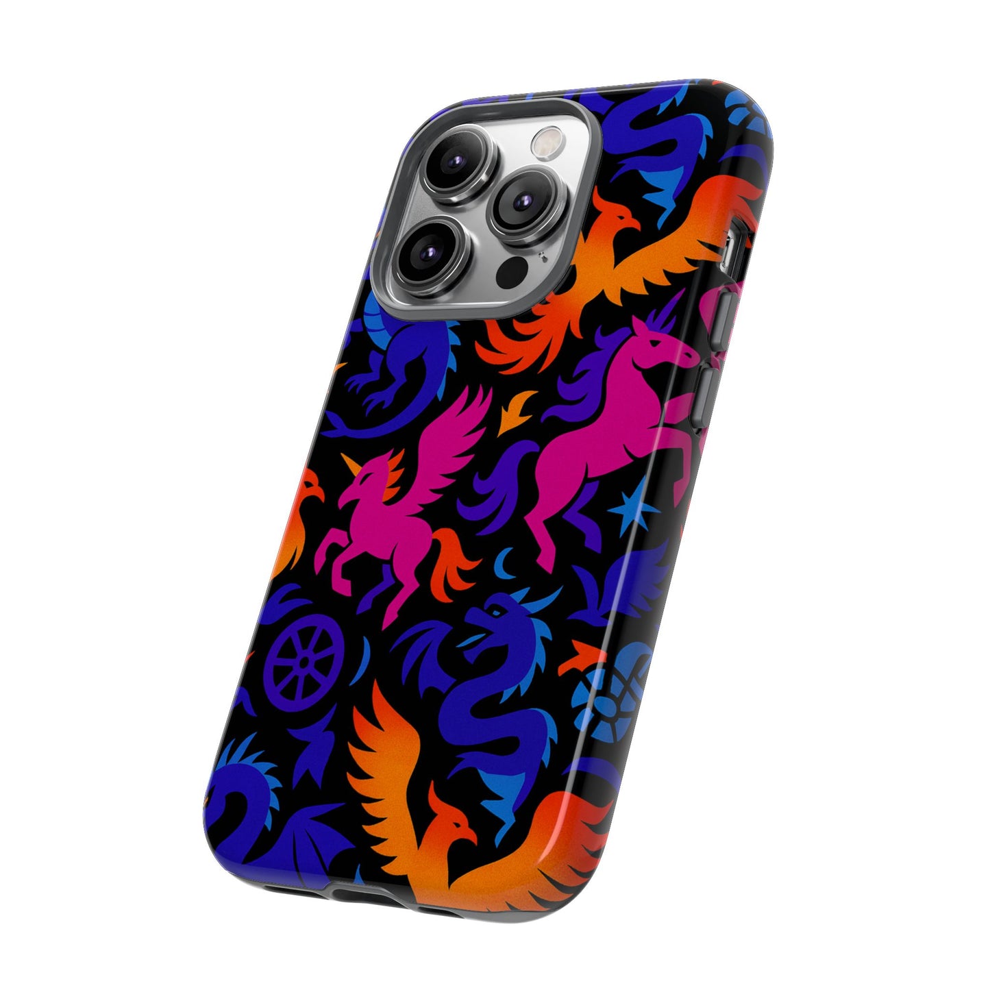 vibrant 3d fantasy design protective phone case for stylish protection compatible with iphone 13, 14, 15 & 16 – all models including pro, pro max & plus