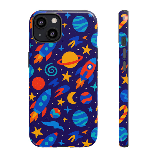 Vibrant Space Theme Protective Phone Case with 3D Wrap Design for Unique Expression Compatible with iPhone 13, 14, 15 & 16 – all models including Pro, Pro Max & Plus