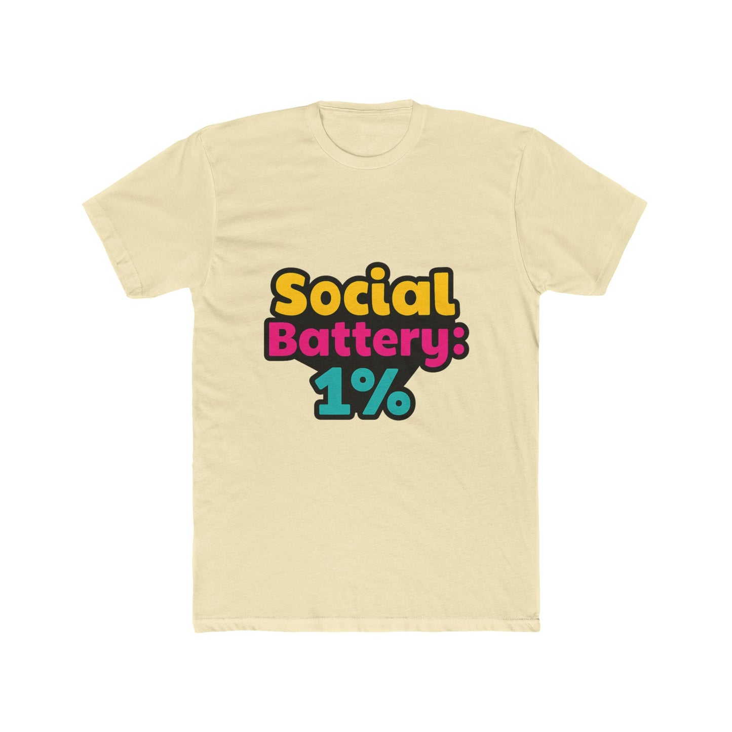social battery 1% meme unisex t-shirt – multicolor graphic tee, funny casual tee for men and women, humorous t-shirt for everyday wear, sizes s-xxl