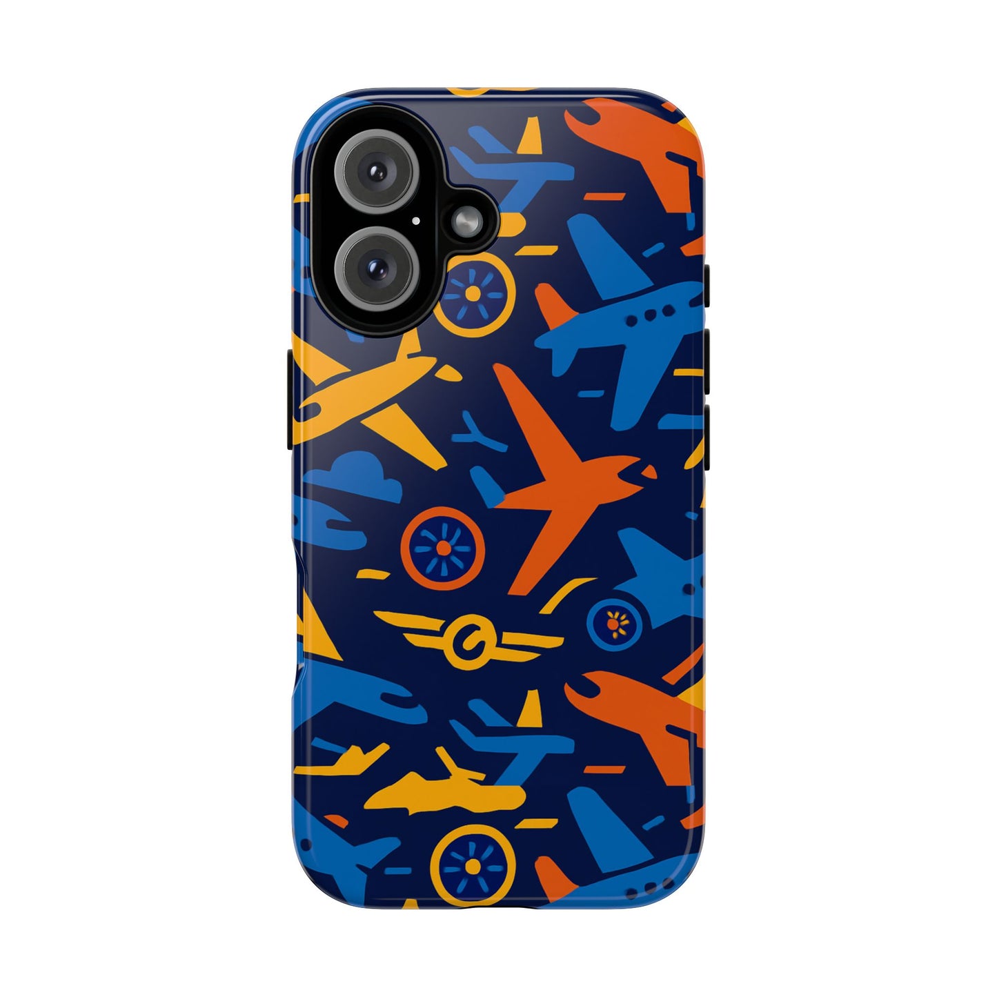 vibrant 3d airplane pattern protective phone case for self-expression and stylish protection compatible with iphone 13, 14, 15 & 16 – all models including pro, pro max & plus