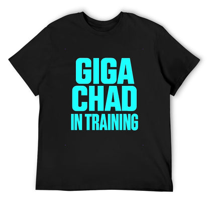 Men's T-Shirt 100% Cotton GIGA CHAD in Training Graphic Tee for Fitness Enthusiasts, Casual Wear, Bold Design, Comfortable Style, Perfect for Gym and Daily Outings