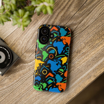 Multicolour 3D Geometric Phone Case for Stylish Protection and Individuality Compatible with iPhone 13, 14, 15 & 16 – All Models Including Pro, Pro Max & Plus