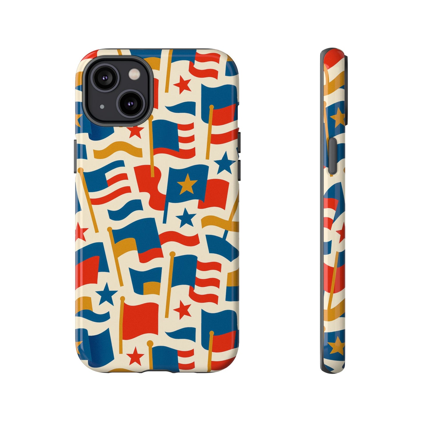 multicolour flag print protective phone case – stylish durable design for unique self-expression compatible with iphone 13, 14, 15 & 16 – all models including pro, pro max & plus
