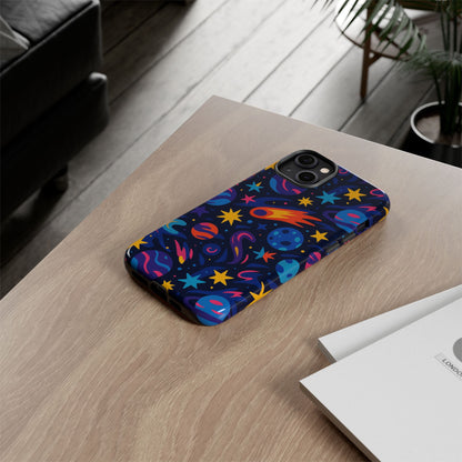 Vibrant 3D Space Design Protective Phone Case for Stylish Protection and Self-Expression Compatible with iPhone 13, 14, 15 & 16 – all models including Pro, Pro Max & Plus