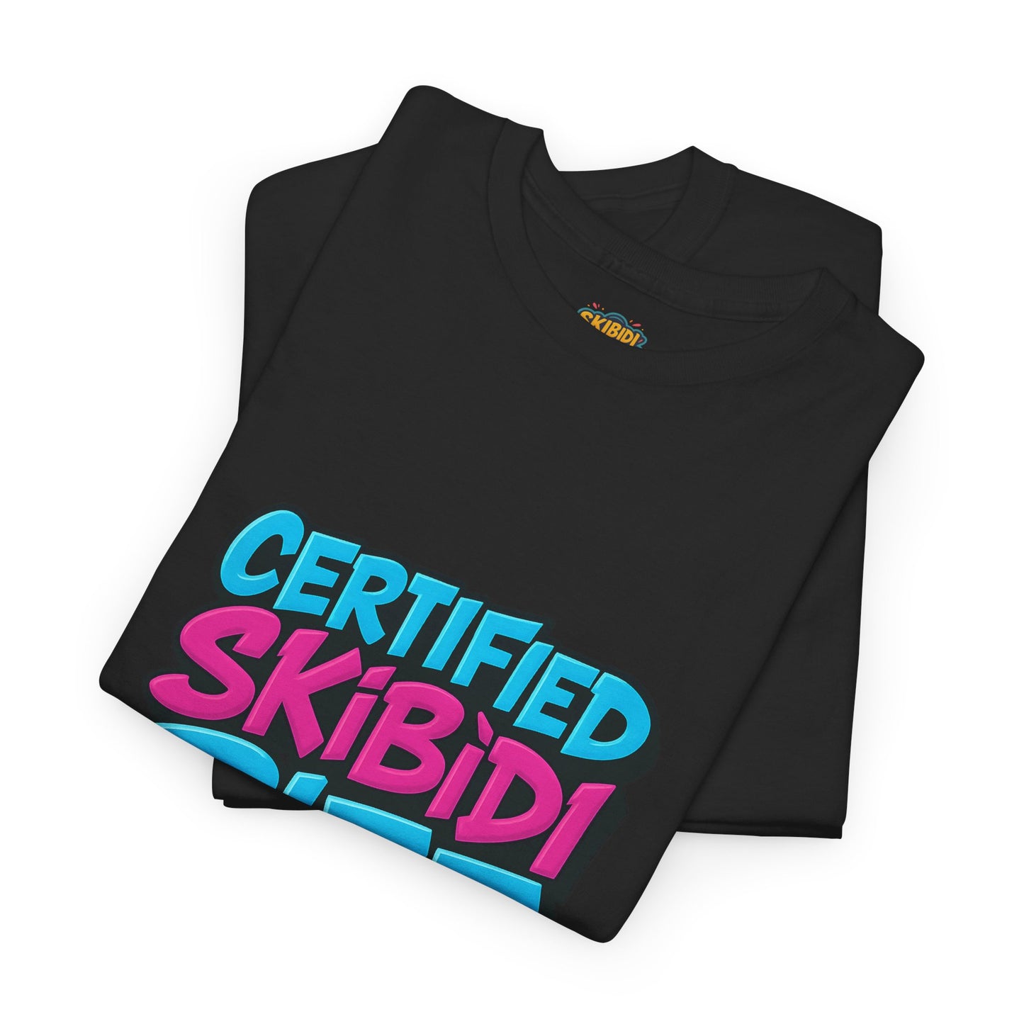 certified skibidi rizz unisex heavy cotton tee – trendy graphic t-shirt for casual wear, fun style, comfortable fit, perfect gift for friends and family