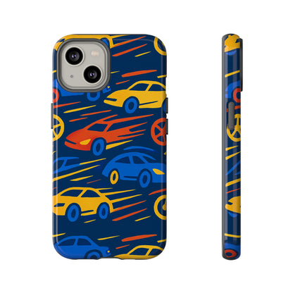Vibrant 3D Car Design Protective Phone Case for Smartphones Stylish Accessory for Expressive Individuals Compatible with iPhone 13, 14, 15 & 16 – all models including Pro, Pro Max & Plus