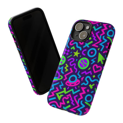 Vibrant Y2K Abstract Protective Phone Case with 3D Wrap Design for Bold Aesthetic Compatible with iPhone 13, 14, 15 & 16 – all models including Pro, Pro Max & Plus