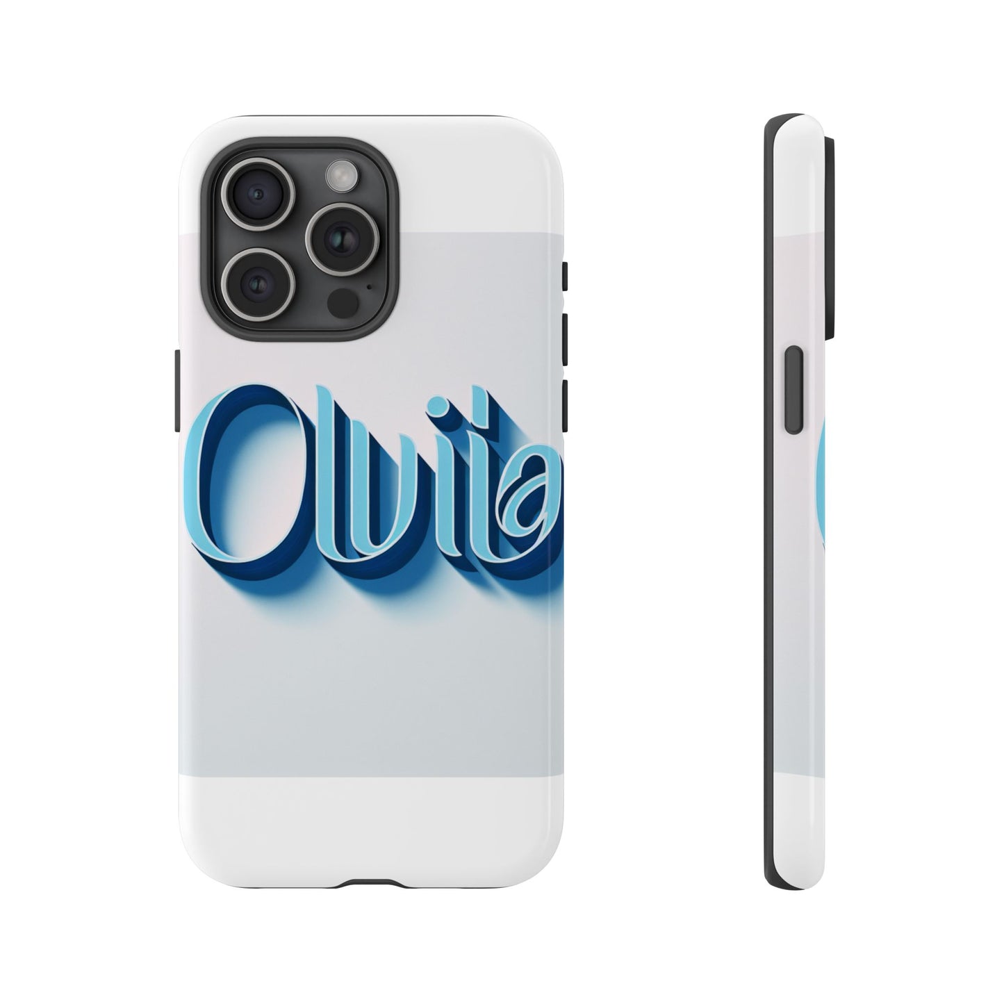 vibrant 3d typography phone case in blue for stylish protection – unique accessory for self-expression compatible with iphone 13, 14, 15 & 16 – all models including pro, pro max & plus