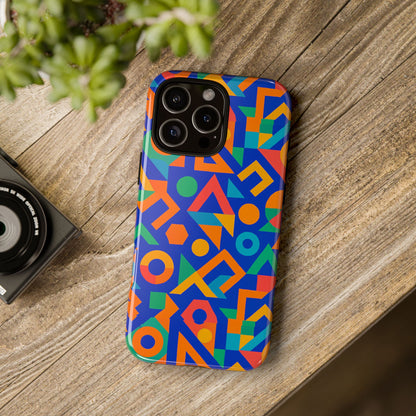 Multicolour Geometric 3D Wrap Protective Phone Case – Vibrant Accessory for Creative Individuals Compatible with iPhone 13, 14, 15 & 16 – all models including Pro, Pro Max & Plus