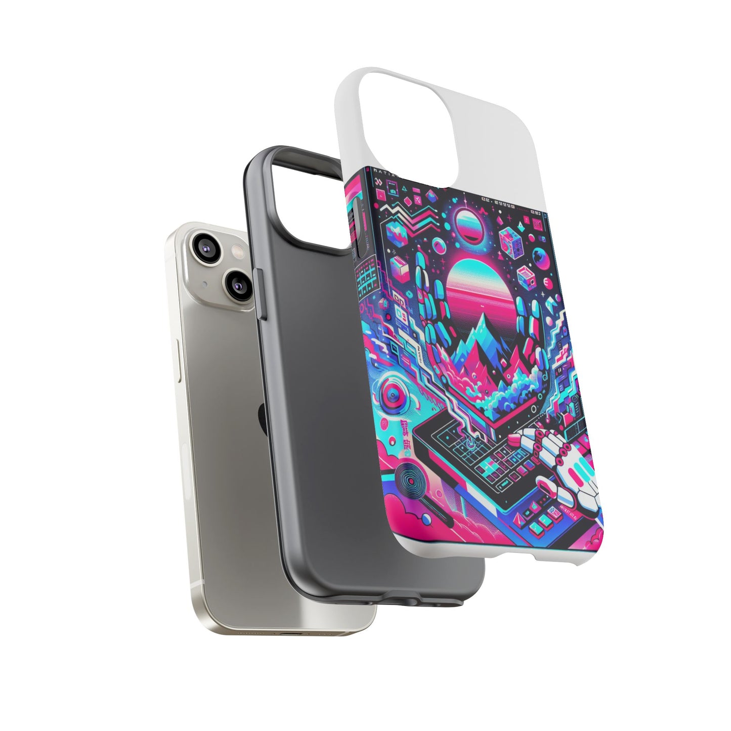 ratio-proof aura protective phone case with 3d wrap design, uv protection, and shock absorption for anime and comic culture fans