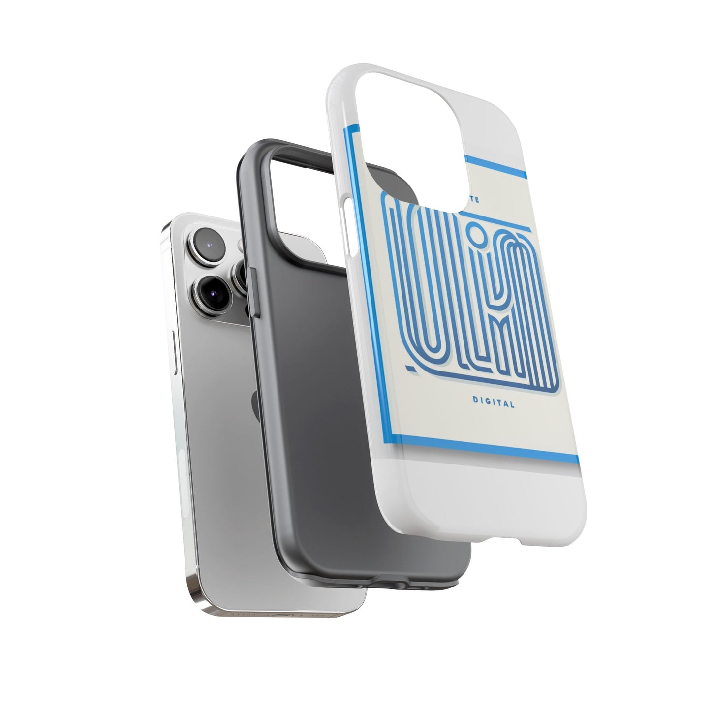 vibrant 3d wrap phone case in blue alphabet design for stylish protection compatible with iphone 13, 14, 15 & 16 – all models including pro, pro max & plus