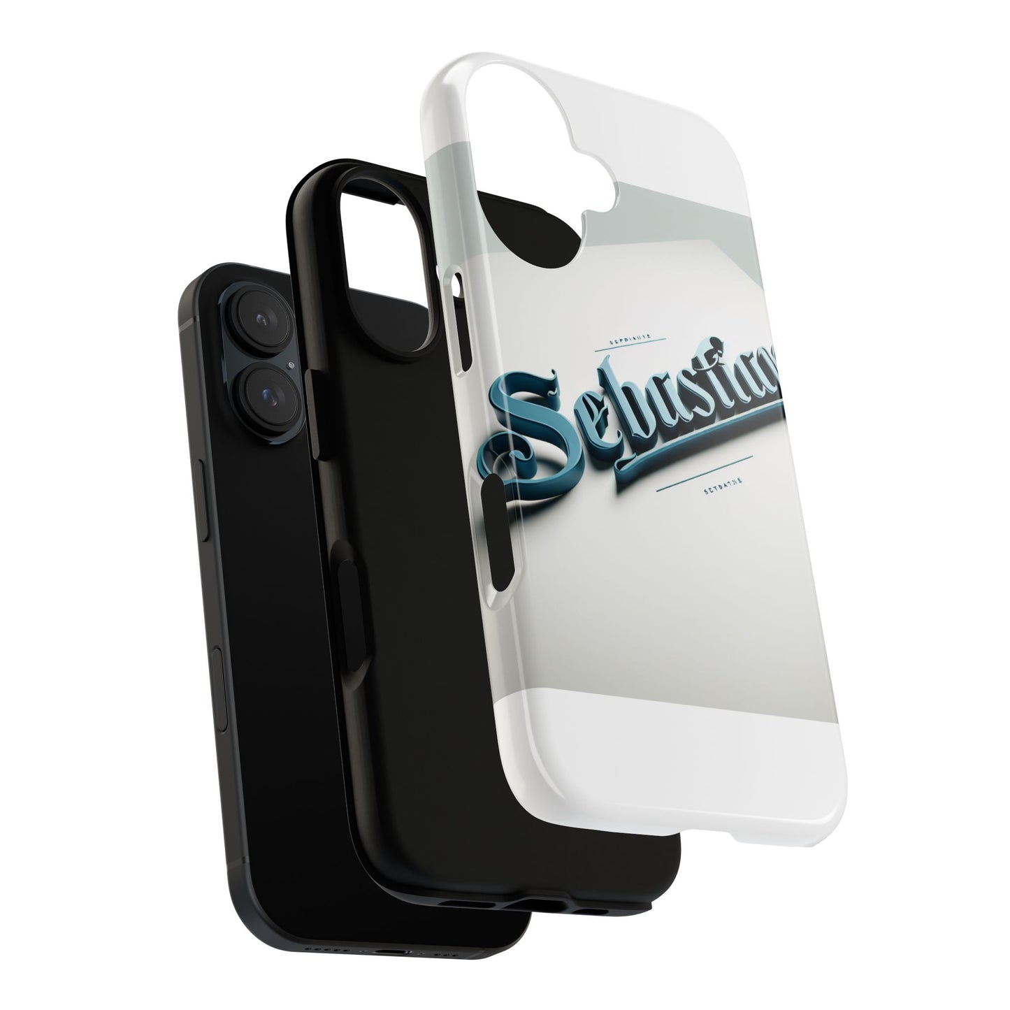 vibrant 3d wrap protective phone case in retro blue typography stylish accessory for self-expression compatible with iphone 13, 14, 15 & 16 – all models including pro, pro max & plus