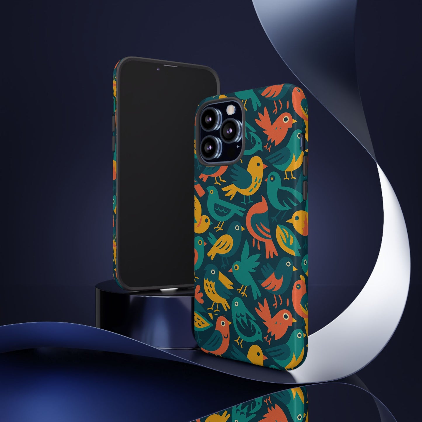multicolour bird pattern 3d wrap protective phone case – vibrant accessory for self-expression compatible with iphone 13, 14, 15 & 16 – all models including pro, pro max & plus