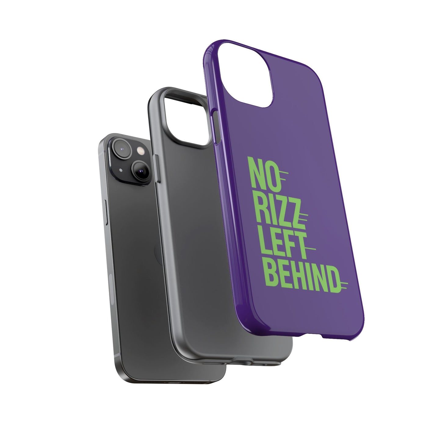 tough phone case - no rizz left behind - durable, stylish protection for active lifestyles - impact-resistant, dual layer, shock-absorbing tpu - perfect gift for tech lovers