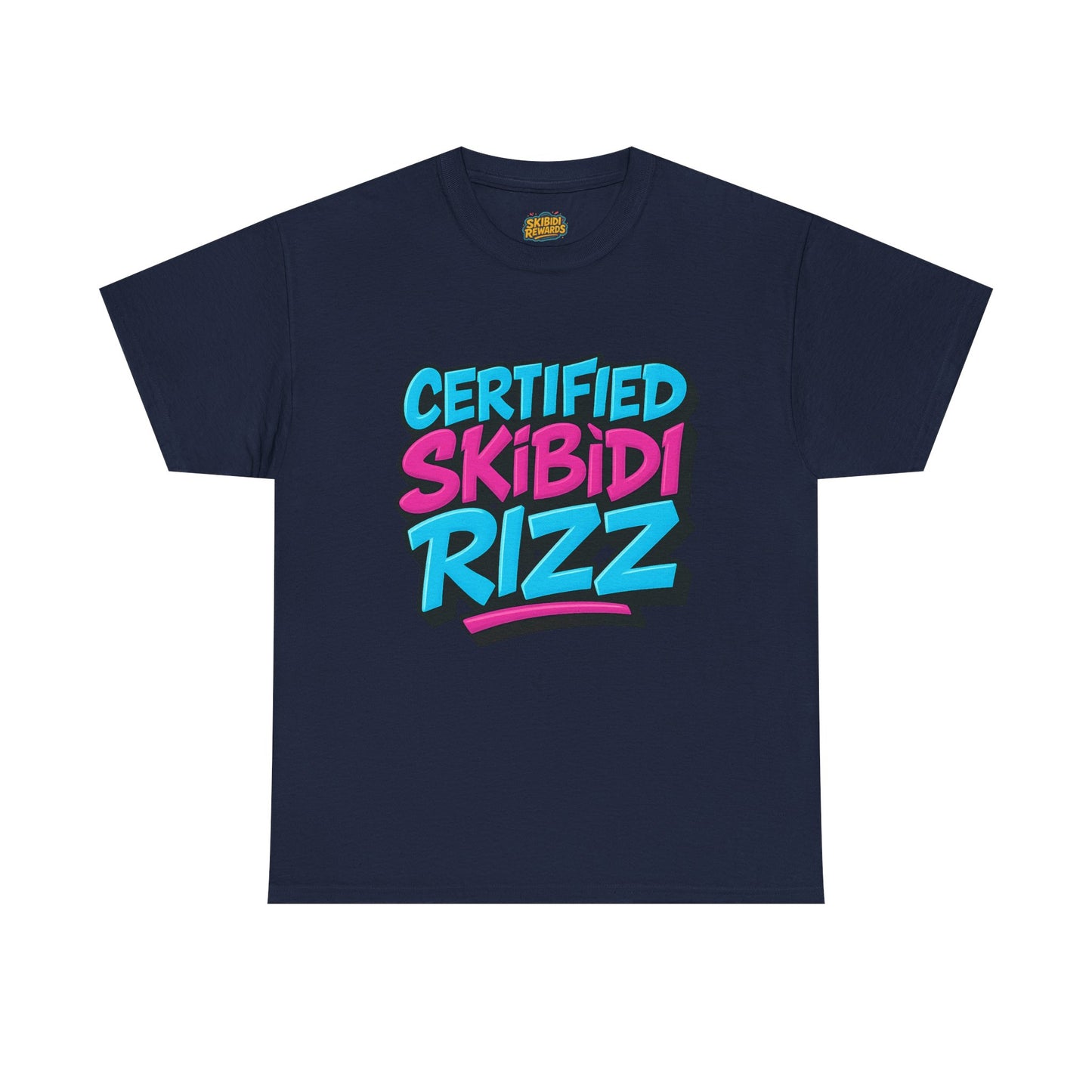 certified skibidi rizz unisex heavy cotton tee - trendy graphic t-shirt for casual wear and everyday style, comfortable fit in various sizes