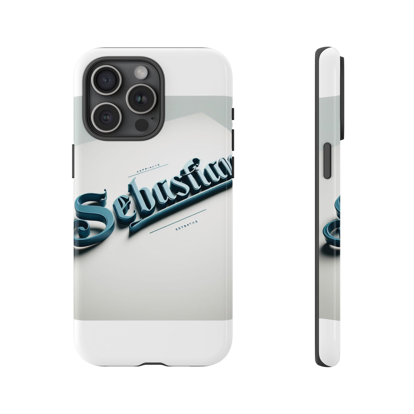vibrant 3d wrap protective phone case in retro blue typography stylish accessory for self-expression compatible with iphone 13, 14, 15 & 16 – all models including pro, pro max & plus