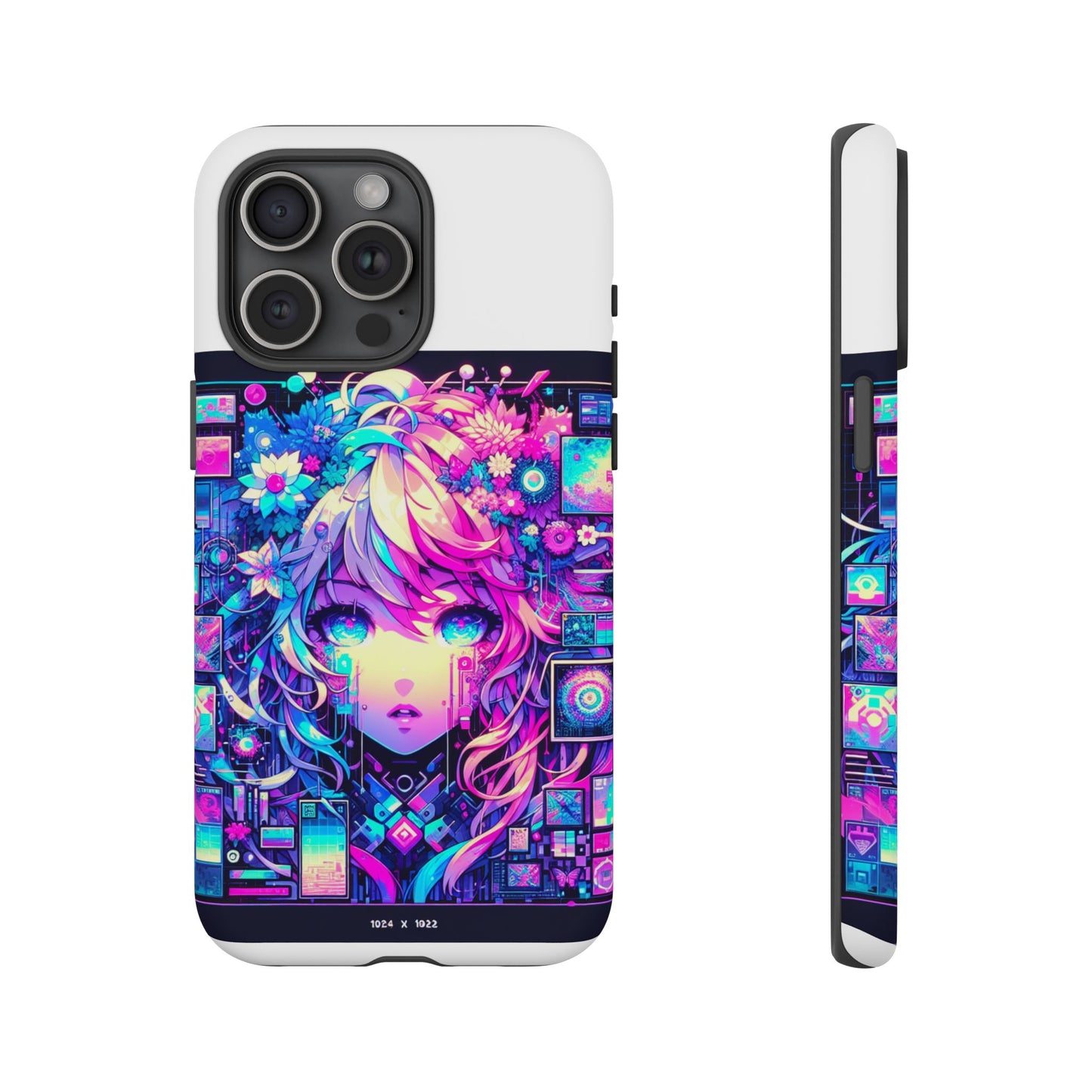 ai generated still slays protective phone case for anime lovers, vibrant 3d wrap design, durable shock absorption, uv protected, glossy or matte finish