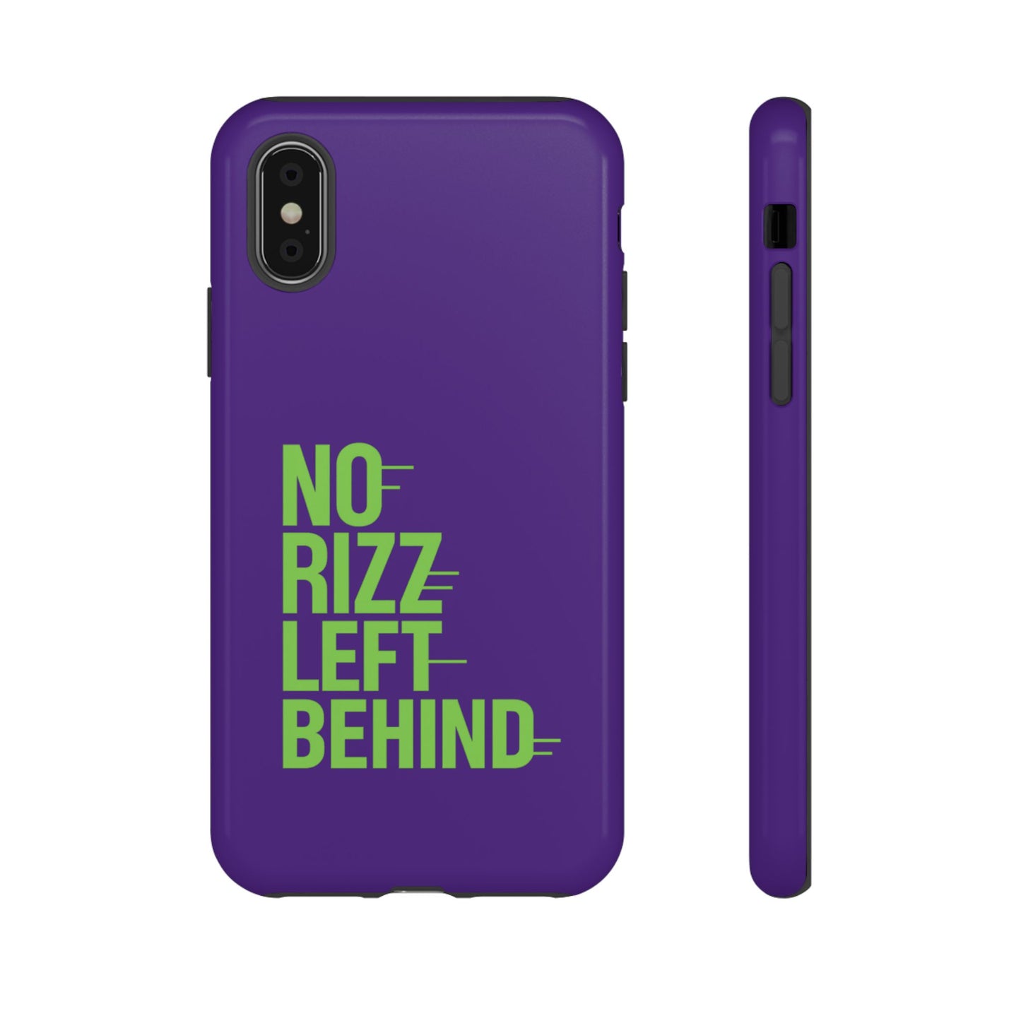 tough phone case - no rizz left behind - durable, stylish protection for active lifestyles - impact-resistant, dual layer, shock-absorbing tpu - perfect gift for tech lovers