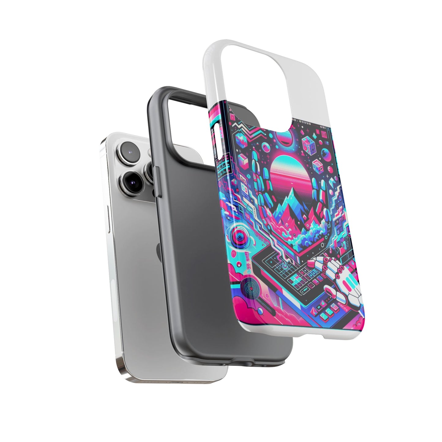 ratio-proof aura protective phone case with 3d wrap design, uv protection, and shock absorption for anime and comic culture fans