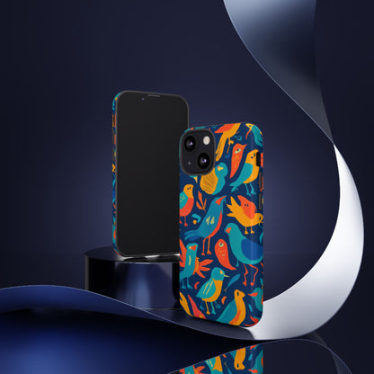 Vibrant Multicolour Bird Design Phone Case for Stylish Protection – Compatible with iPhone 13, 14, 15 & 16 – All Models Including Pro, Pro Max & Plus