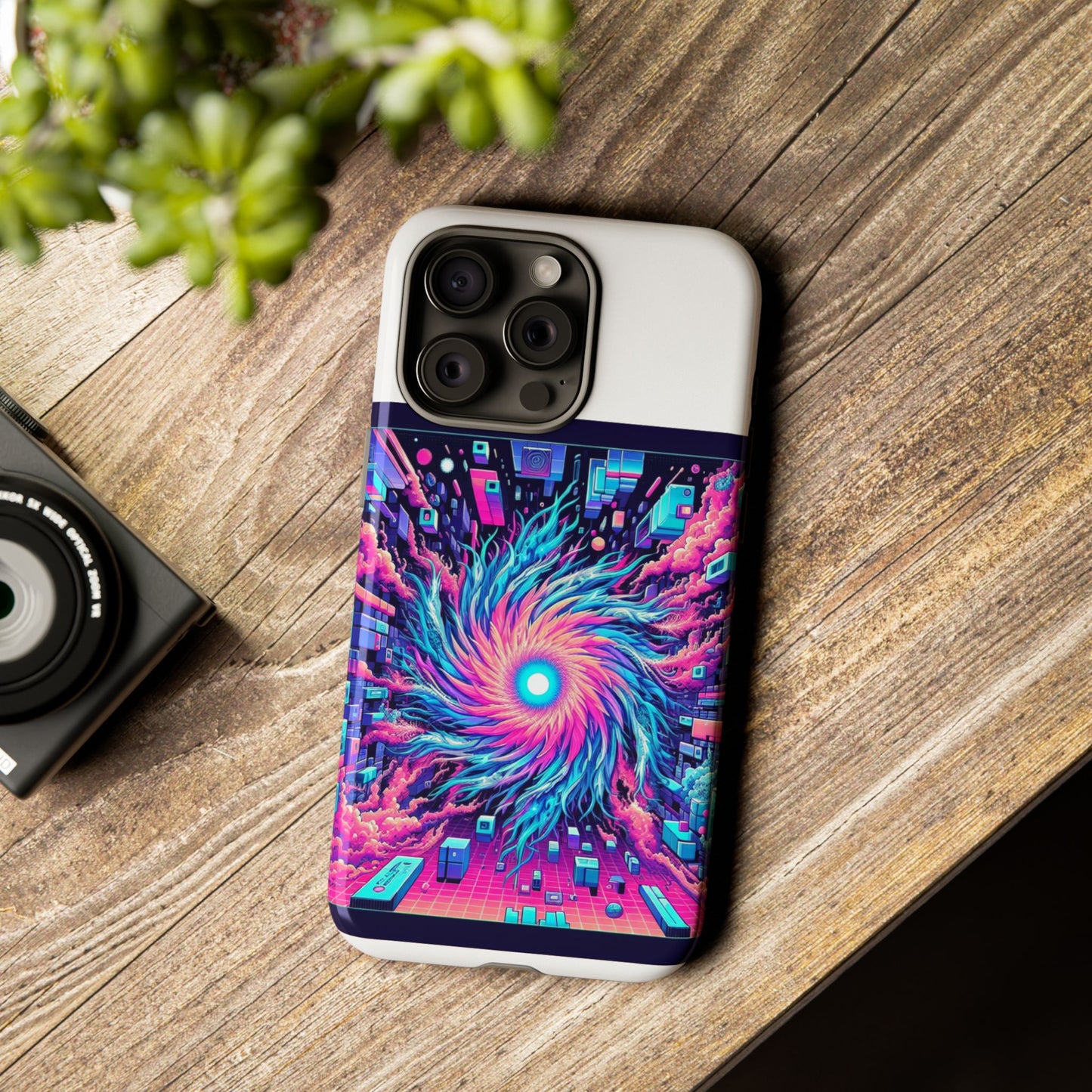 grass level 9000 protective phone case with 3d wrap design, uv protected and shock absorbent, fun retro style for anime lovers, ideal gift for tech enthusiasts