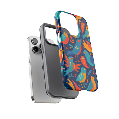 Vibrant Multicolour Bird Design Phone Case for Stylish Protection – Compatible with iPhone 13, 14, 15 & 16 – All Models Including Pro, Pro Max & Plus