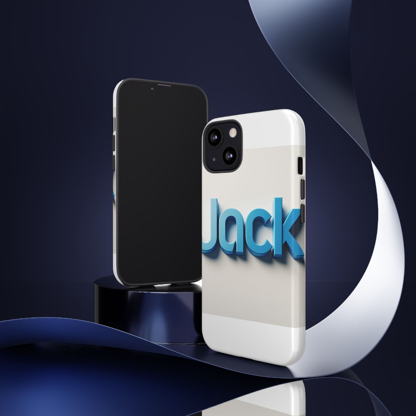 vibrant blue 3d text phone case for stylish protection, unique retro design for men and women, compatible with iphone 13, 14, 15 & 16 – all models including pro, pro max & plus