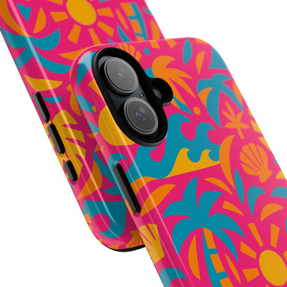 Vibrant Tropical 3D Wrap Design Protective Phone Case with Retro Style – Bold Accessory for Self-Expression Compatible with iPhone 13, 14, 15 & 16 – all models including Pro, Pro Max & Plus