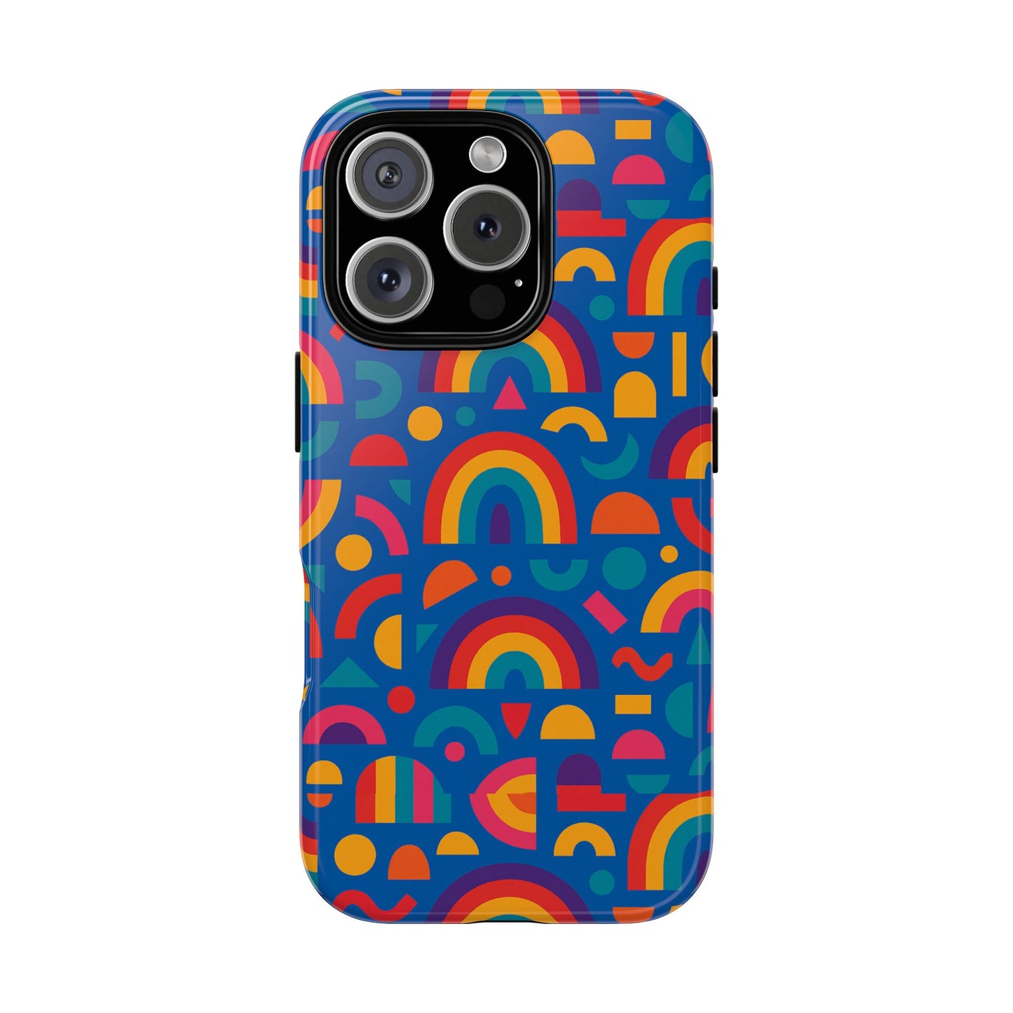 rainbow 3d wrap protective phone case stylish accessory for adults and teens compatible with iphone 13, 14, 15 & 16 – all models including pro, pro max & plus