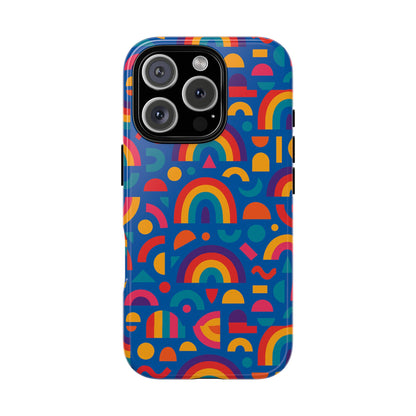 Rainbow 3D Wrap Protective Phone Case Stylish Accessory for Adults and Teens Compatible with iPhone 13, 14, 15 & 16 – All Models Including Pro, Pro Max & Plus