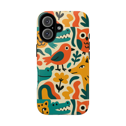Vibrant Animal Print Protective Phone Case with 3D Wrap Design for Unique Style and Expression Compatible with iPhone 13, 14, 15 & 16 – all models including Pro, Pro Max & Plus