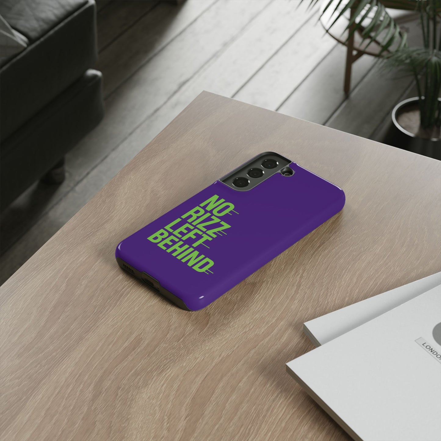 tough phone case - no rizz left behind - durable, stylish protection for active lifestyles - impact-resistant, dual layer, shock-absorbing tpu - perfect gift for tech lovers