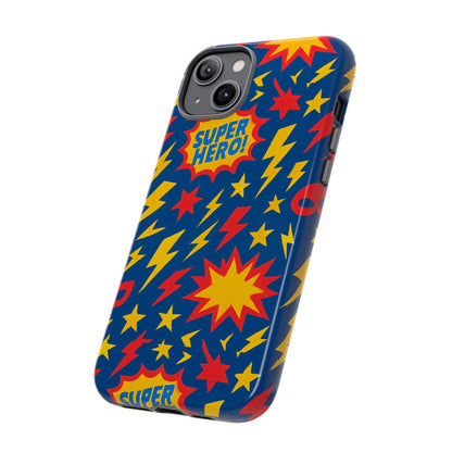 Vibrant 3D Superhero Phone Case – Colourful Retro Design for Kids and Adults – Stylish Protection Compatible with iPhone 13, 14, 15 & 16 – All Models Including Pro, Pro Max & Plus