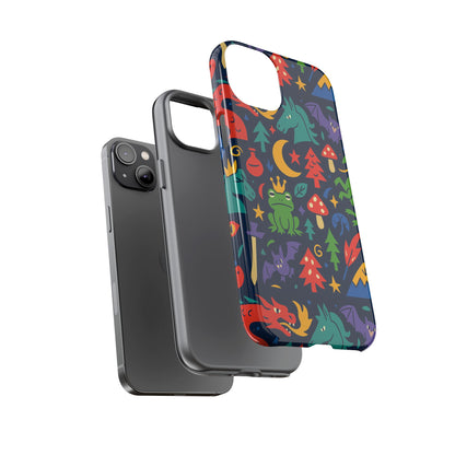 Vibrant 3D Wrap Protective Phone Case with Playful Fantasy Design for Unique Smartphone Accessories Compatible with iPhone 13, 14, 15 & 16 – all models including Pro, Pro Max & Plus