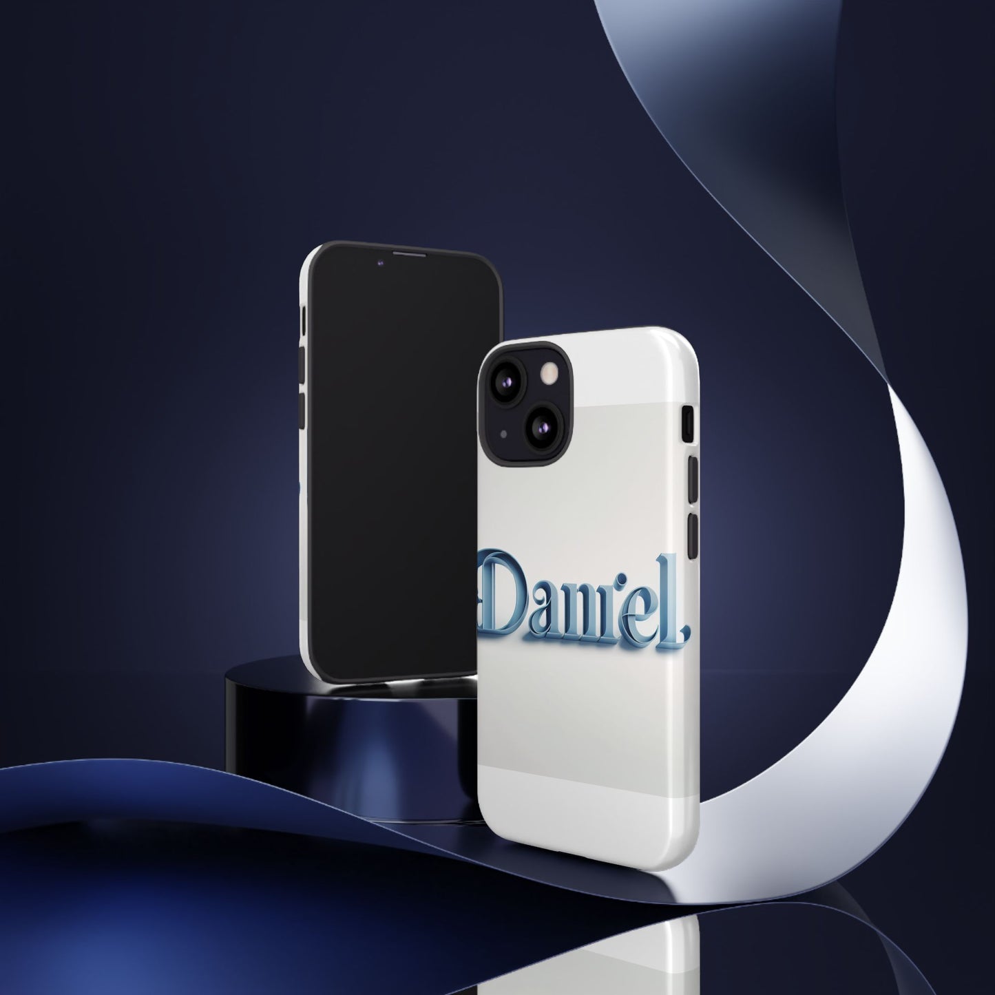 vibrant 3d wrap protective phone case in blue lettering stylish design for unique accessory lovers compatible with iphone 13, 14, 15 & 16 – all models including pro, pro max & plus