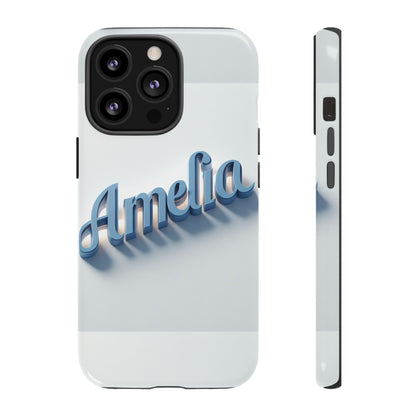 Coolname Amelia Blue Anime Inspired 3D Wrap Phone Case for Women and Teens Shockproof TPU Cover with Vivid Design and UV Protection