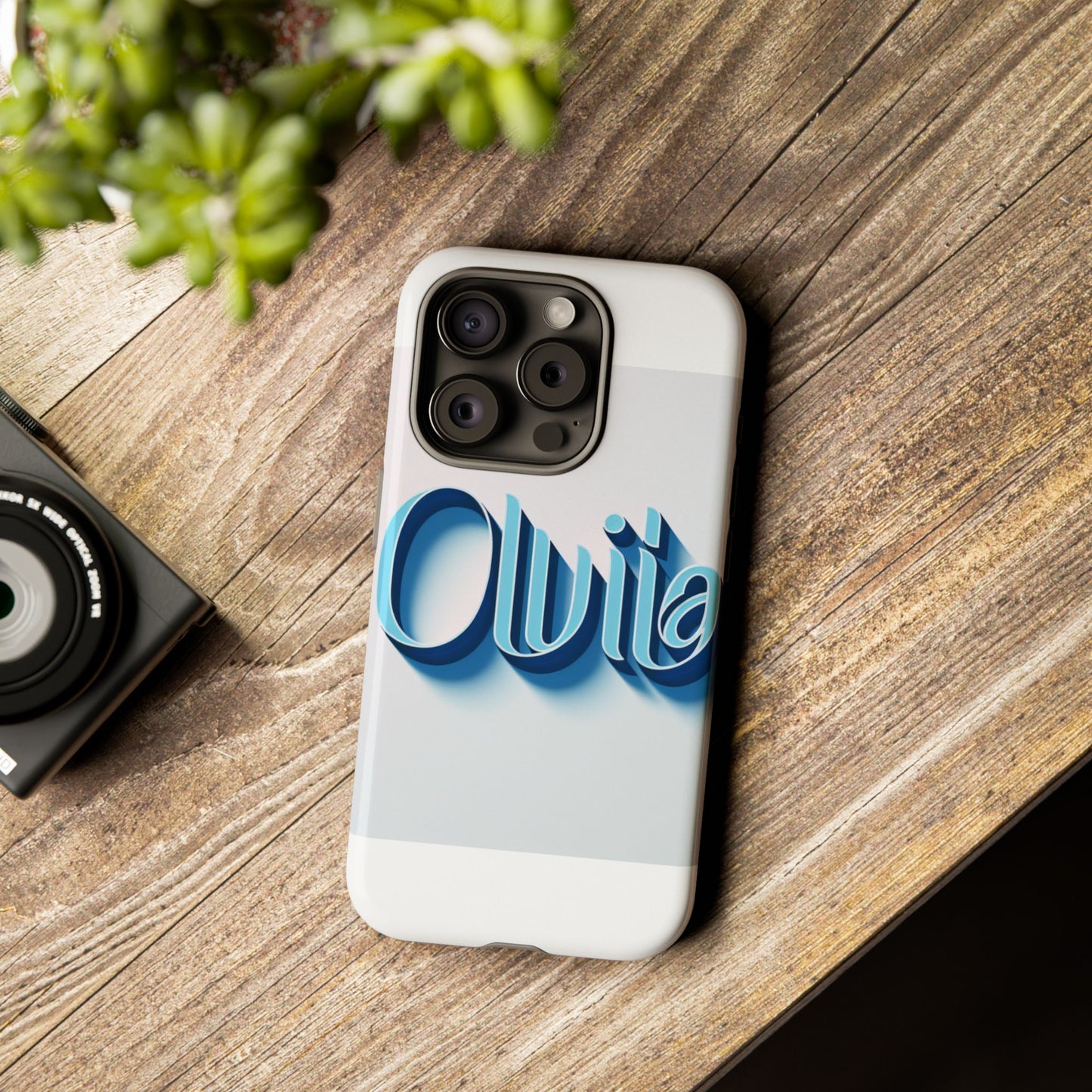 vibrant 3d typography phone case in blue for stylish protection – unique accessory for self-expression compatible with iphone 13, 14, 15 & 16 – all models including pro, pro max & plus