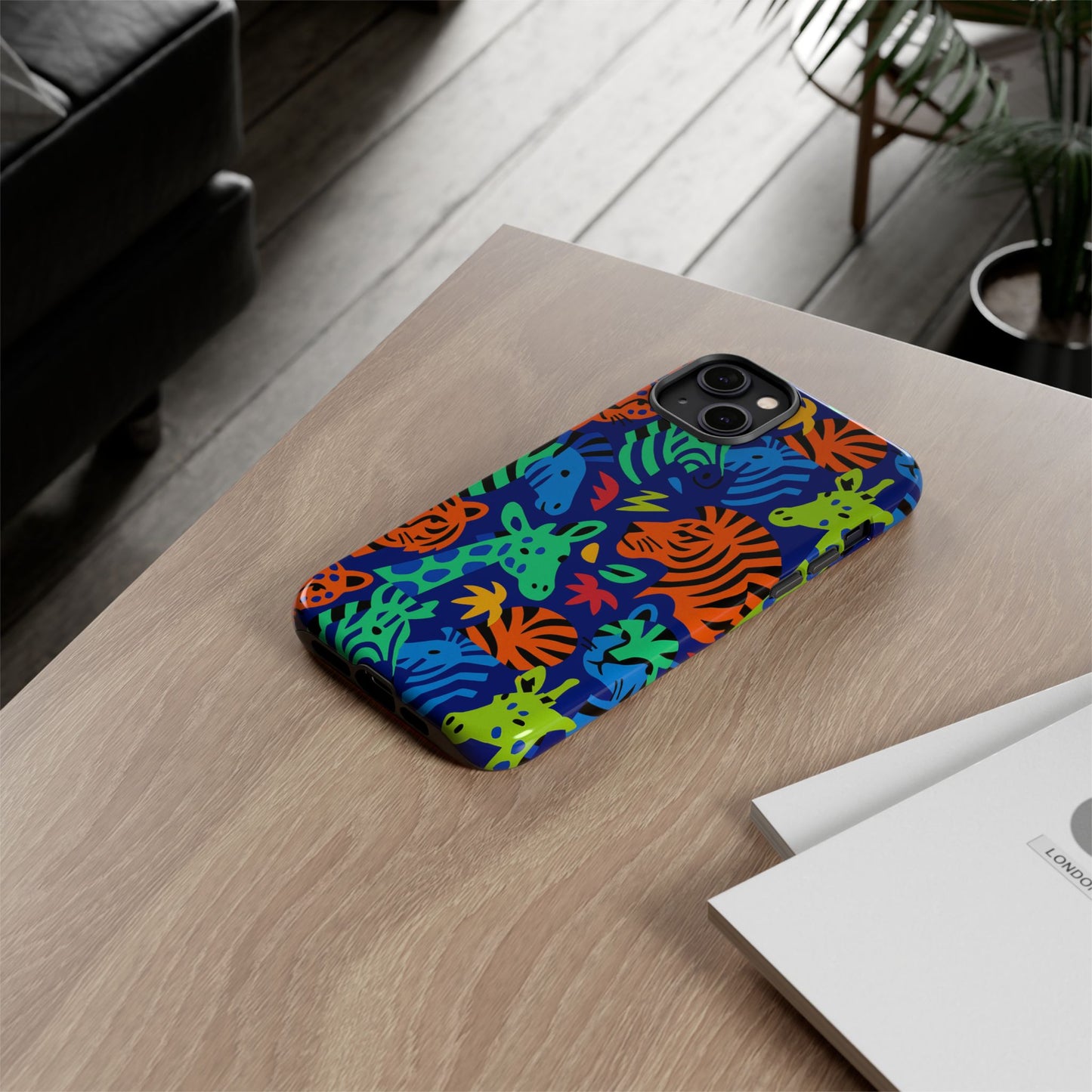 vibrant animal print 3d wrap protective phone case stylish accessory for men and women compatible with iphone 13, 14, 15 & 16 – all models including pro, pro max & plus