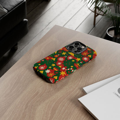 Vibrant Christmas Phone Case with Festive 3D Wrap Design – Colourful Holiday Protective Cover Compatible with iPhone 13, 14, 15 & 16 – All Models Including Pro, Pro Max & Plus