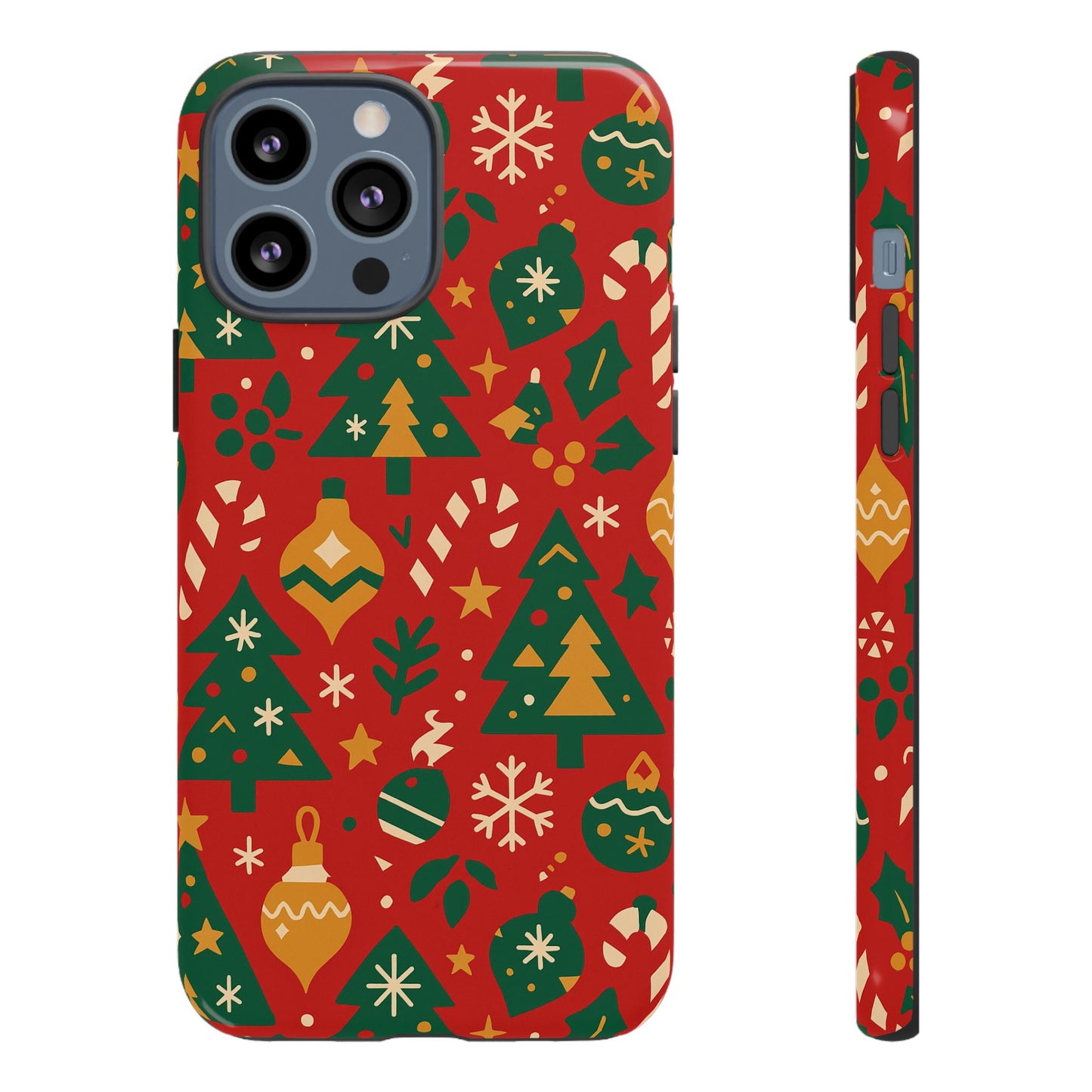 multicolor 3d wrap protective phone case with festive holiday design – fun retro style for smartphone protection compatible with iphone 13, 14, 15 & 16 – all models including pro, pro max & plus