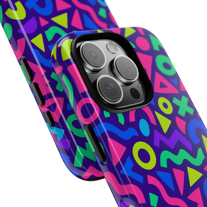 Vibrant Geometric 3D Wrap Protective Phone Case for Men and Women Stylish Accessory Compatible with iPhone 13, 14, 15 & 16 – all models including Pro, Pro Max & Plus