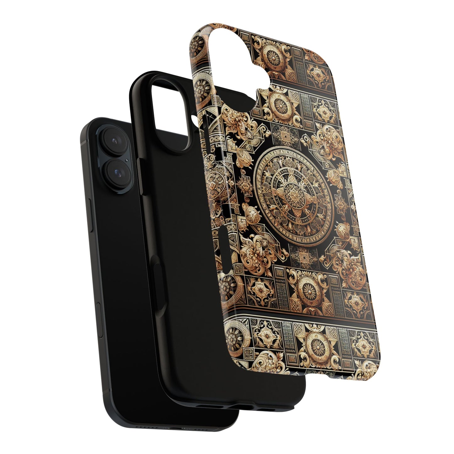 pattern image 8 vibrant shockproof phone case for anime and comic fans with ornate baroque design compatible with iphone 13, 14, 15 & 16 – all models including pro, pro max & plus