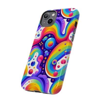 Pattern Image 6 Vibrant Shockproof Phone Case for Anime and Comic Fans with Retro Psychedelic Design Compatible with iPhone 13, 14, 15 & 16 – all models including Pro, Pro Max & Plus