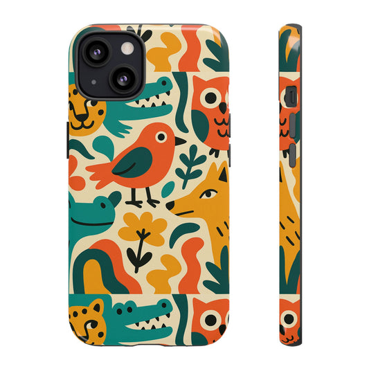 Vibrant Animal Print Protective Phone Case with 3D Wrap Design for Unique Style and Expression Compatible with iPhone 13, 14, 15 & 16 – all models including Pro, Pro Max & Plus