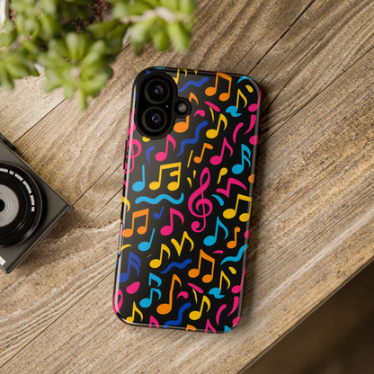 Vibrant Music Themed Phone Case with Colourful 3D Design – Stylish Protection for Music Lovers – Compatible with iPhone 13, 14, 15 & 16 – all models including Pro, Pro Max & Plus