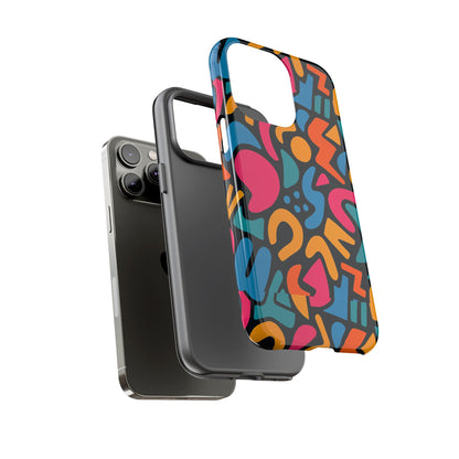 Vibrant Multicolour Abstract 3D Wrap Phone Case for Stylish Protection, Unisex Smartphone Cover, Compatible with iPhone 13, 14, 15 & 16 – all models including Pro, Pro Max & Plus