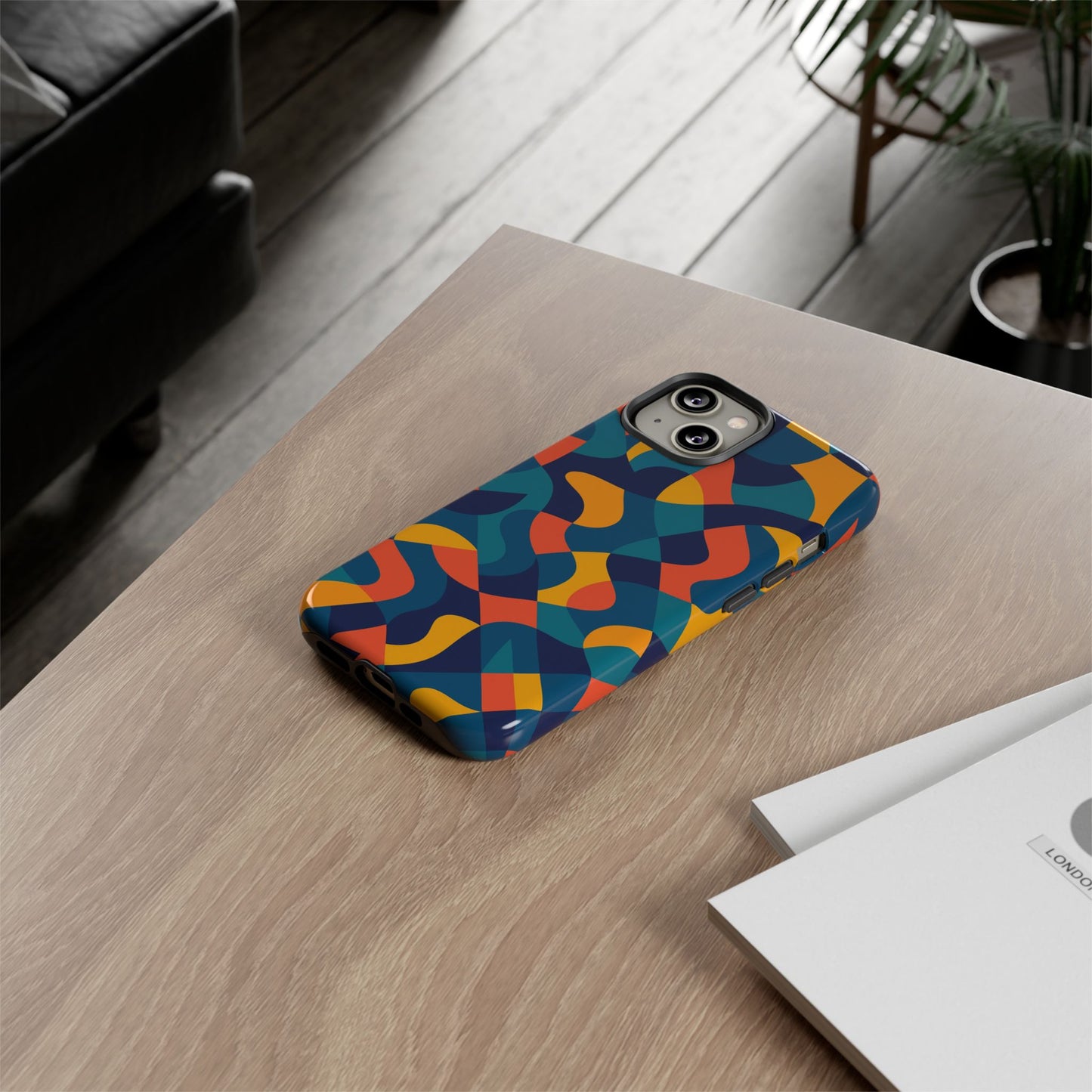 vibrant multicolour abstract phone case for stylish protection compatible with iphone 13, 14, 15 & 16 – all models including pro, pro max & plus