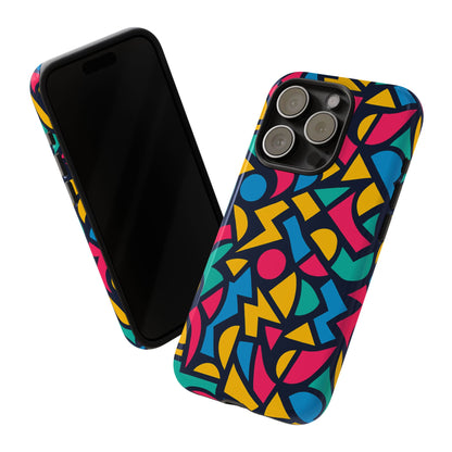Vibrant Retro Aesthetic Phone Case – Stylish Protection in Multicolour Design – Compatible with iPhone 13, 14, 15 & 16 – All Models Including Pro, Pro Max & Plus