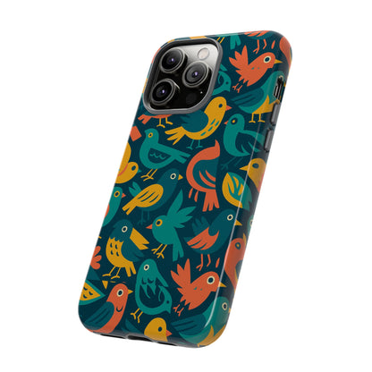 Multicolour Bird Pattern 3D Wrap Protective Phone Case – Vibrant Accessory for Self-Expression Compatible with iPhone 13, 14, 15 & 16 – all models including Pro, Pro Max & Plus